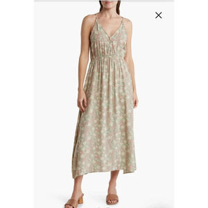 Velvet Torch Women's Floral Print Open Back Midi Sun Dress Size XS Multicolor